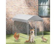 vidaXL Outdoor Dog Kennel with Roof 200x100x125 cm