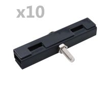 vidaXL Garden U Mat Connector 10 Sets Anthracite