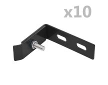 vidaXL Wall Corner Connector 10 Sets Anthracite