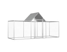 vidaXL Chicken Coop 3x1x1.5 m Galvanised Steel