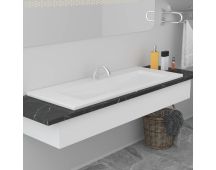 vidaXL Built-in Basin 101x39.5x18.5 cm Ceramic White