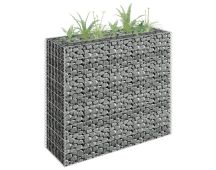 vidaXL Gabion Raised Bed Galvanised Steel 90x30x90 cm