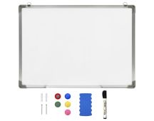 vidaXL Magnetic Dry-erase Whiteboard White 70x50 cm Steel