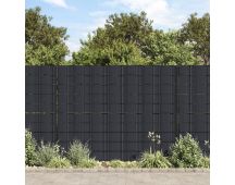 vidaXL Garden Privacy Screens 4 pcs PVC 35x0.19 m Matte Dark Grey