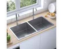 vidaXL Handmade Kitchen Sink Stainless Steel