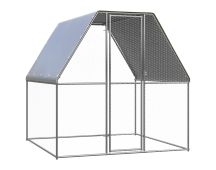 vidaXL Outdoor Chicken Cage 2x2x2 m Galvanised Steel