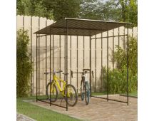 vidaXL Bicycle Shed 190x190x222 cm Steel Black