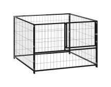 vidaXL Dog Kennel Black 100x100x70 cm Steel