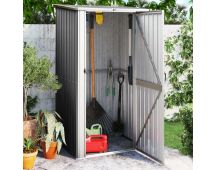 vidaXL Garden Shed Anthracite 118.5x97x209.5 cm Galvanised Steel