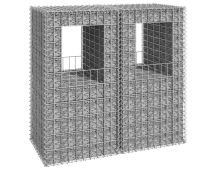 vidaXL Gabion Basket Posts 2 pcs 50x50x100 cm Iron