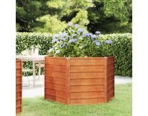 vidaXL Garden Raised Bed Rusty 129x129x77 cm Corten Steel