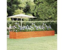 vidaXL Garden Raised Bed Rusty 400x80x45 cm Corten Steel