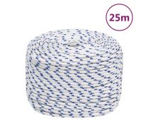 vidaXL Boat Rope White 10 mm 25 m Polypropylene