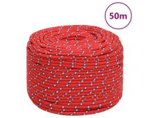 vidaXL Boat Rope Red 6 mm 50 m Polypropylene