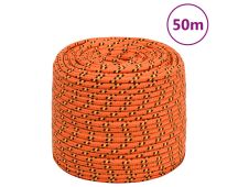 vidaXL Boat Rope Orange 6 mm 50 m Polypropylene