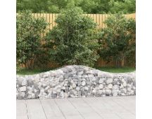 vidaXL Arched Gabion Basket 200x50x40/60 cm Galvanised Iron