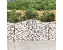 vidaXL Arched Gabion Basket 200x50x100/120 cm Galvanised Iron