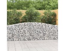 vidaXL Arched Gabion Basket 400x30x80/100 cm Galvanised Iron