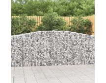 vidaXL Arched Gabion Basket 400x30x100/120 cm Galvanised Iron