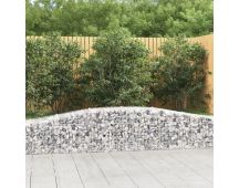 vidaXL Arched Gabion Basket 400x50x40/60 cm Galvanised Iron