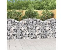 vidaXL Arched Gabion Basket 150x30x100/120 cm Galvanised Iron