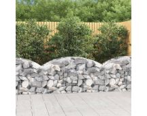 vidaXL Arched Gabion Basket 150x50x60/80 cm Galvanised Iron