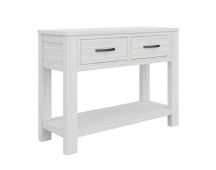 Foxglove Console Hallway Entry Table 110cm Solid Mt Ash Timber Wood - White