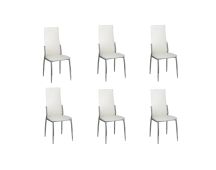 vidaXL Dining Chairs 6 pcs White Faux Leather