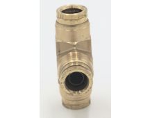 Brass pneumatic push in union tee 1/2 inch