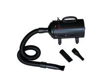 vidaXL Dog Hair Dryer with 3 Nozzles Black 2400 W