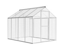 vidaXL Outdoor Aviary Aluminium 178x242x192 cm