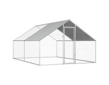 vidaXL Outdoor Chicken Cage 2.75x4x1.92 m Galvanised Steel