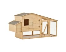 vidaXL Chicken Cage Solid Pine Wood 178x67x92 cm