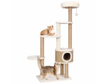 vidaXL Cat Tree with Luxury Cushion and Scratching Post 148cm Seagrass