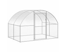 vidaXL Outdoor Chicken Coop 3x2x2 m Galvanised Steel