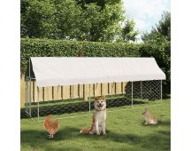 vidaXL Outdoor Dog Kennel with Roof 400x100x150 cm