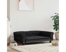 vidaXL Dog Bed Black 95x55x30 cm Faux Leather