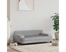 vidaXL Dog Bed Light Grey 90x53x30 cm Velvet