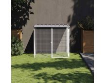 vidaXL Chicken Cage with Roof Light Grey 103x98x90 cm Galvanised Steel