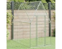 vidaXL Chicken Cage Silver 200x100x190 cm Galvanised Steel