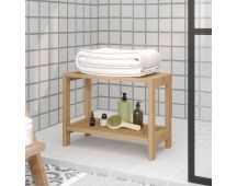vidaXL Shower Bench 60x30x45 cm Solid Wood Teak