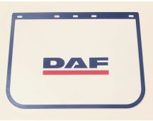 DAF Mudflap white rubber with DAF logo blue border 24"x 18"