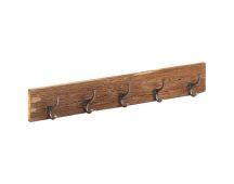 vidaXL Hall Hanger with 5 Hooks 100x2.5x15 cm Solid Reclaimed Wood