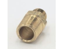 Parker brass 1/2" male to 3/8" male hex nipple fitting