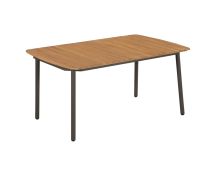 vidaXL Garden Table 150x90x72cm Solid Acacia Wood and Steel