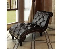 vidaXL Chaise Longue Brown Faux Leather