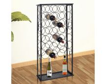 vidaXL Wine Rack for 28 Bottles Metal