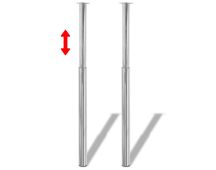 vidaXL Telescopic Table Legs 2 pcs Chrome 710 mm-1100 mm