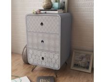 vidaXL Side Cabinet with 3 Drawers Grey