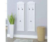 vidaXL Coat Racks 2 pcs White